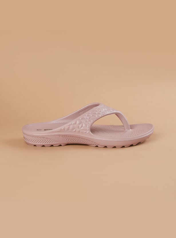 GINGER Embossed Flip Flops