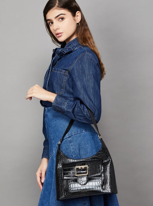 ELLE Textured Shoulder Bag