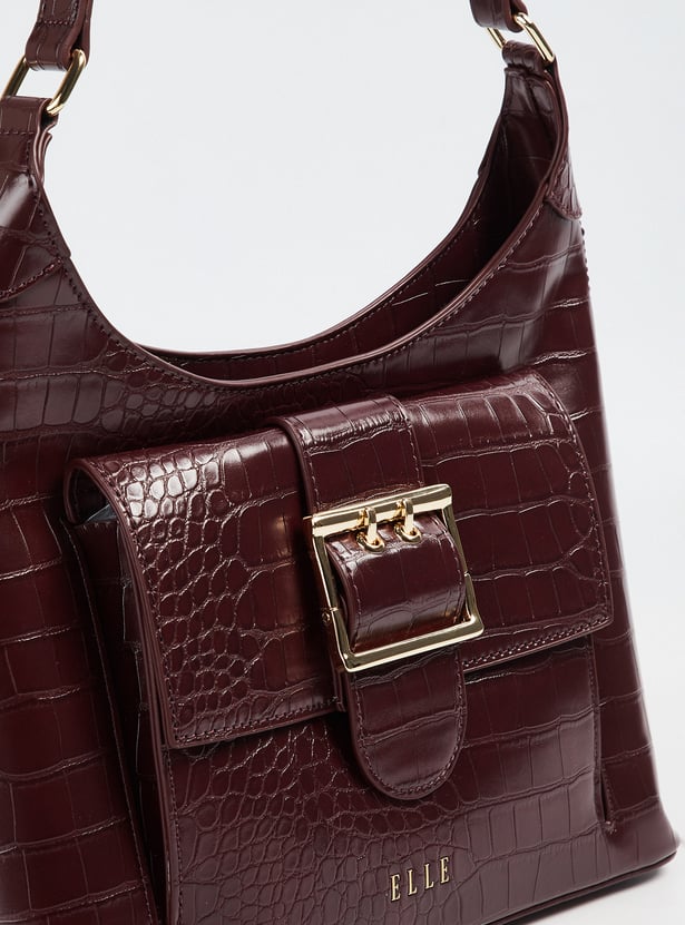 ELLE Textured Shoulder Bag