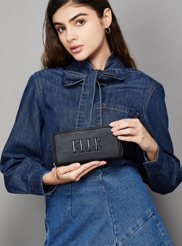 ELLE Textured Wristlet Wallet