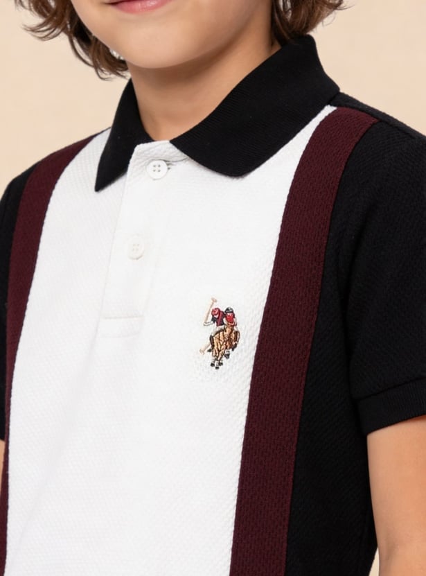 US POLO ASSN KIDS Boys Colourblock Polo T-shirt