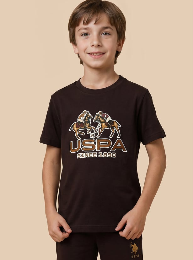 US POLO ASSN KIDS Boys Graphic Print T-shirt