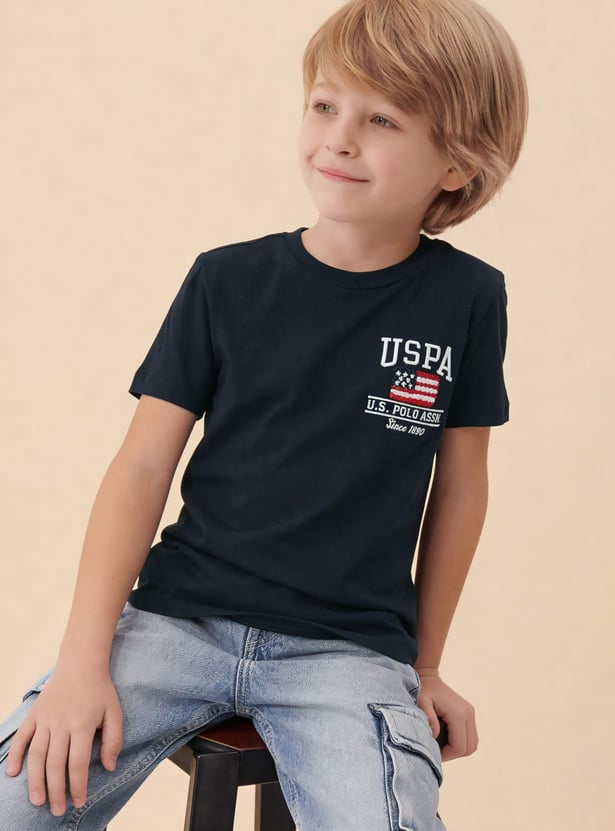 US POLO ASSN KIDS Boys Brand Embroidered T-Shirt