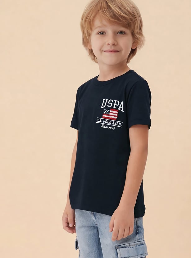 US POLO ASSN KIDS Boys Brand Embroidered T-Shirt