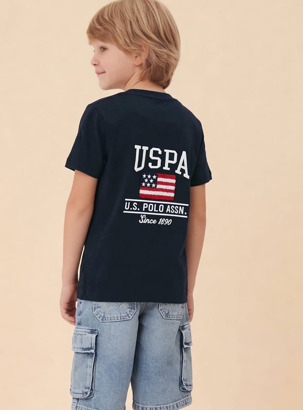 US POLO ASSN KIDS Boys Brand Embroidered T-Shirt