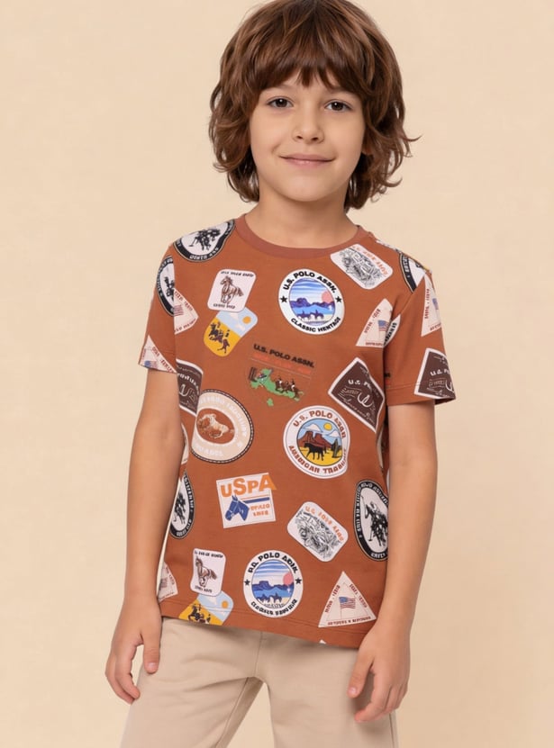 US POLO ASSN KIDS Boys Printed T-shirt