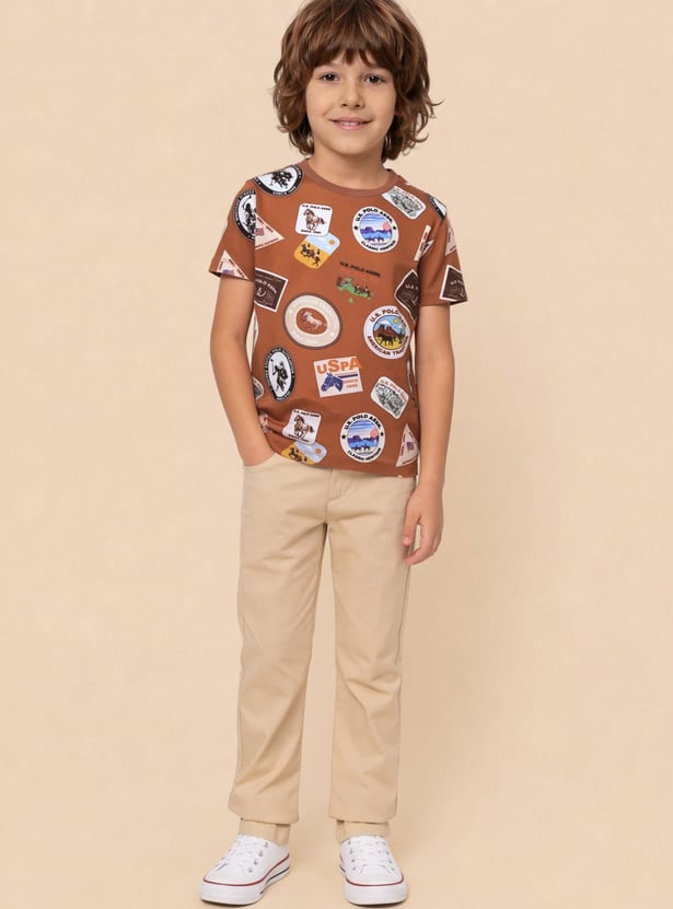 US POLO ASSN KIDS Boys Printed T-shirt