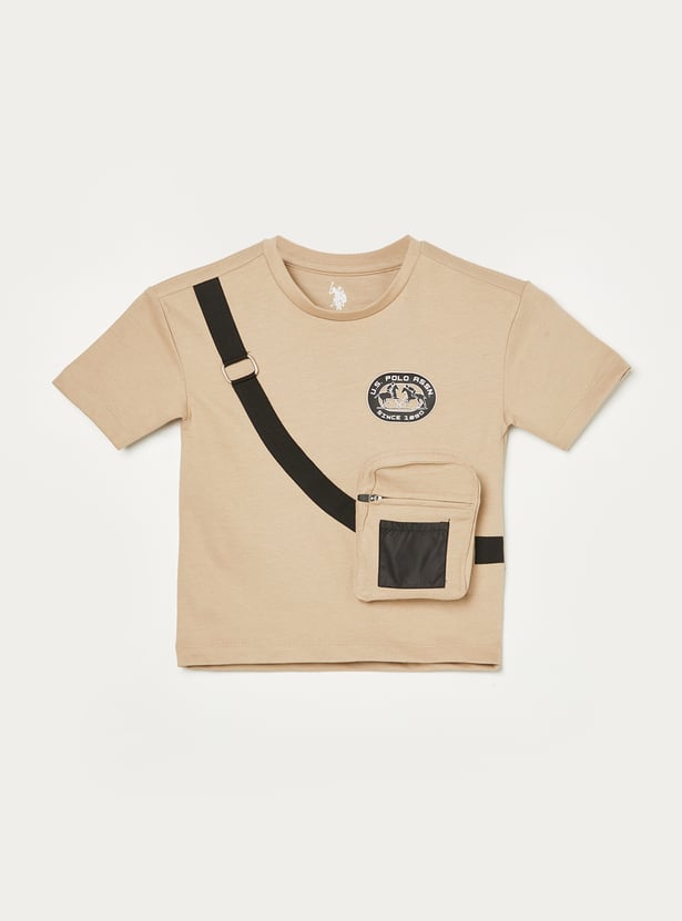 US POLO ASSN KIDS Boys Appliqued T-shirt