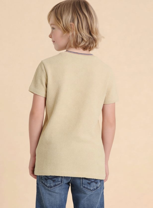 US POLO ASSN Kids Boys Textured T-shirt