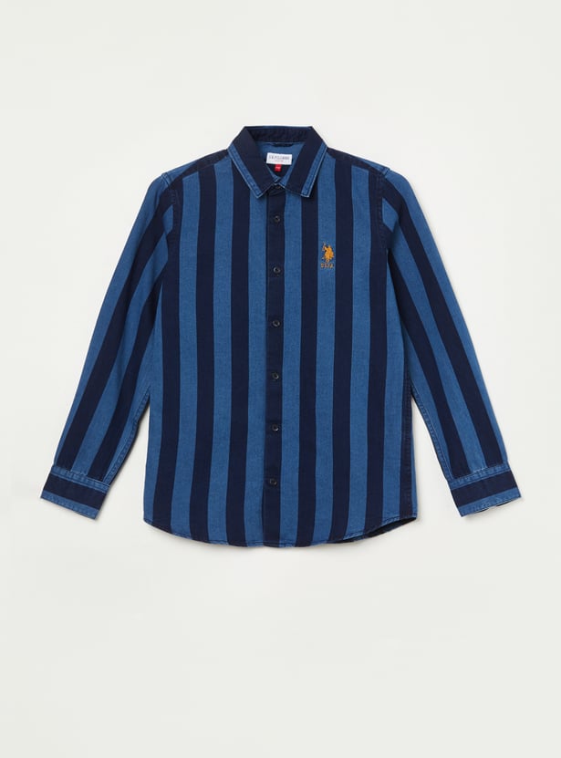 US POLO ASSN KIDS Boys Striped Shirt