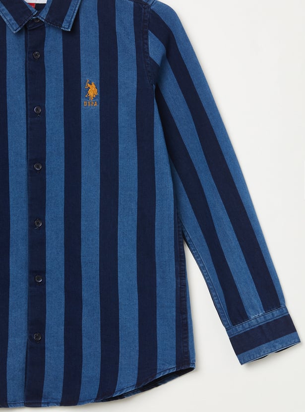 US POLO ASSN KIDS Boys Striped Shirt