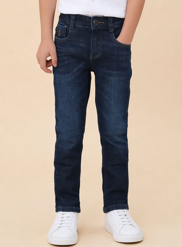 US POLO ASSN KIDS Boys Medium Wash Slim Fit Jeans