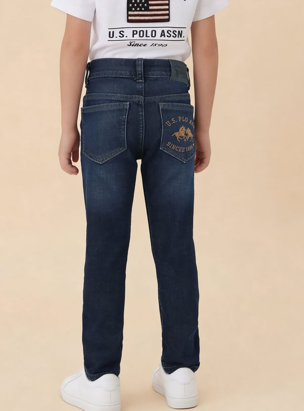 US POLO ASSN KIDS Boys Medium Wash Slim Fit Jeans