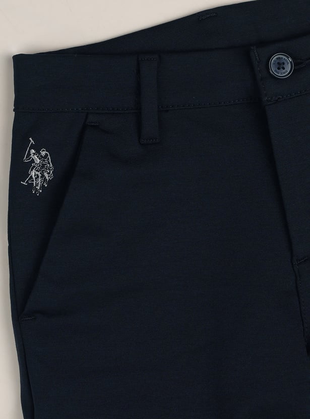 US POLO ASSN KIDS Boys Solid Slim Trousers