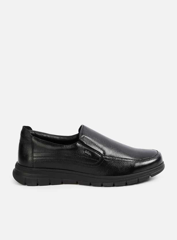 LEE COOPER Textured Leather Slip-On Shoes