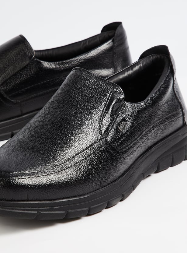 LEE COOPER Textured Leather Slip-On Shoes