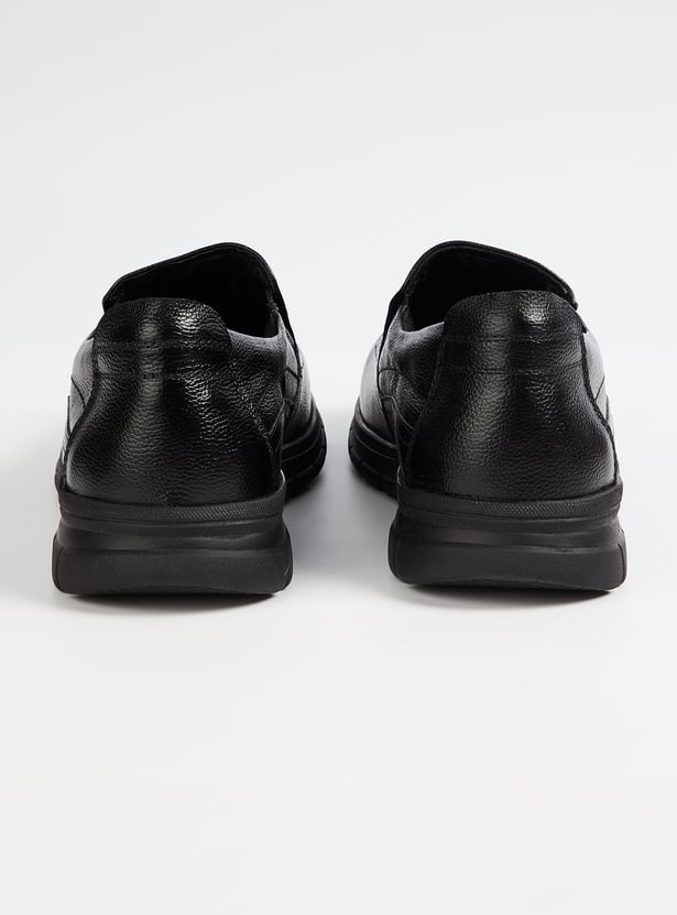 LEE COOPER Textured Leather Slip-On Shoes