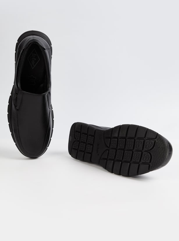 LEE COOPER Textured Leather Slip-On Shoes
