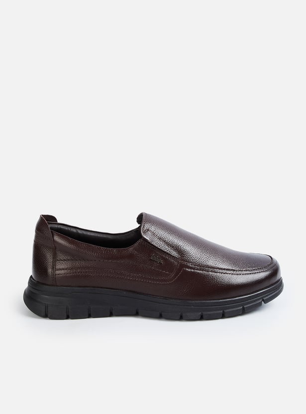 LEE COOPER Textured Leather Slip-On Shoes