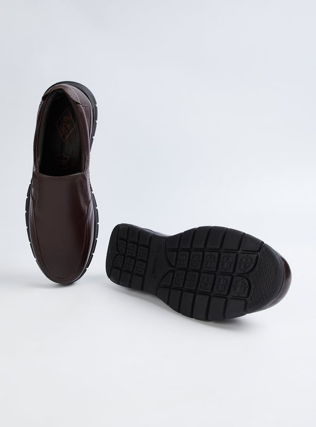 LEE COOPER Textured Leather Slip-On Shoes