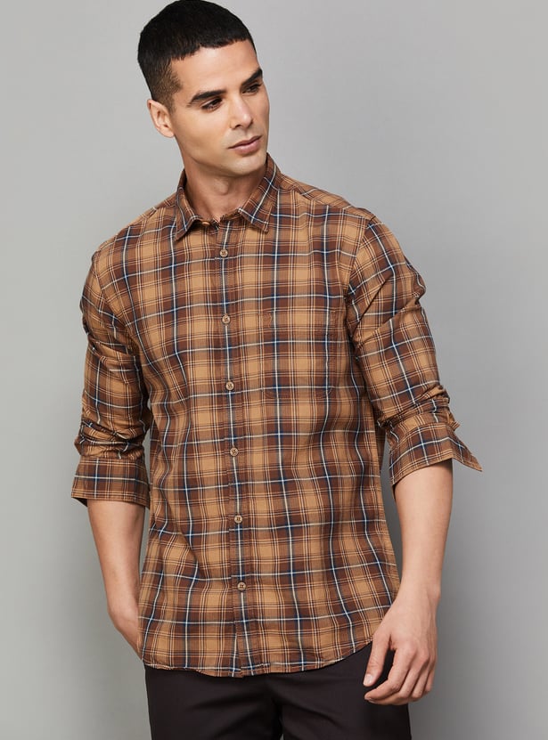INDIAN TERRAIN Checked Regular Fit Shirt