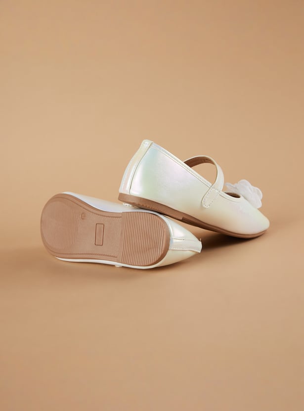 FAME FOREVER Girls Floral Embellished Mary Janes