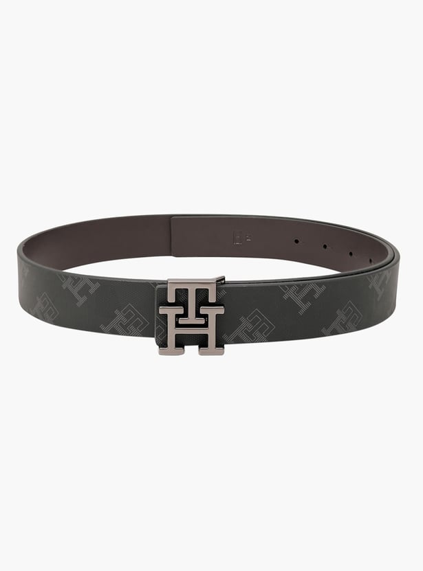 TOMMY HILFIGER Logo Print Leather Belt