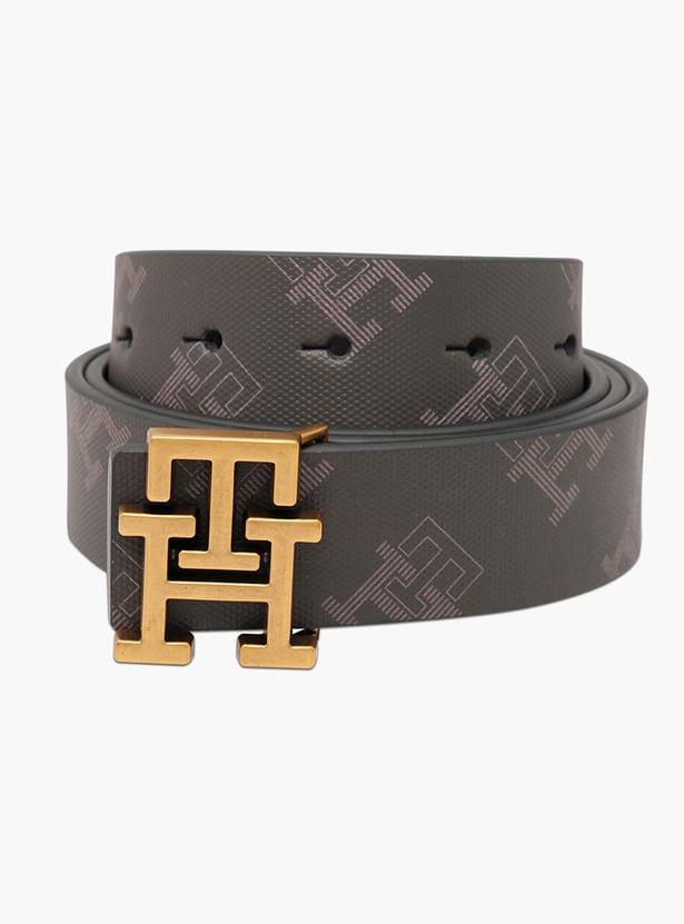 TOMMY HILFIGER Logo Print Leather Belt