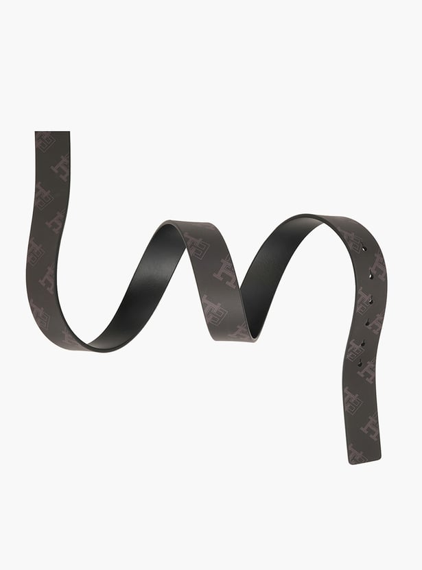 TOMMY HILFIGER Logo Print Leather Belt