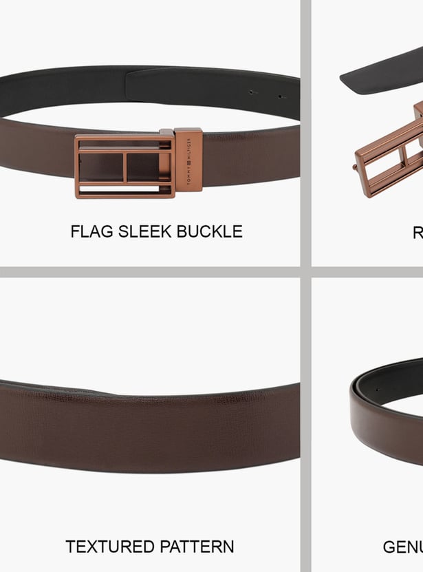 TOMMY HILFIGER Textured Reversible Belt
