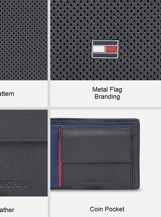 TOMMY HILFIGER Textured Bi-Fold Wallet