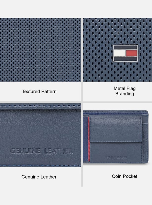 TOMMY HILFIGER Textured Bi-Fold Wallet