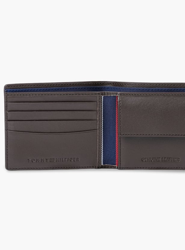 TOMMY HILFIGER Monogram Print Leather Bi-Fold Wallet