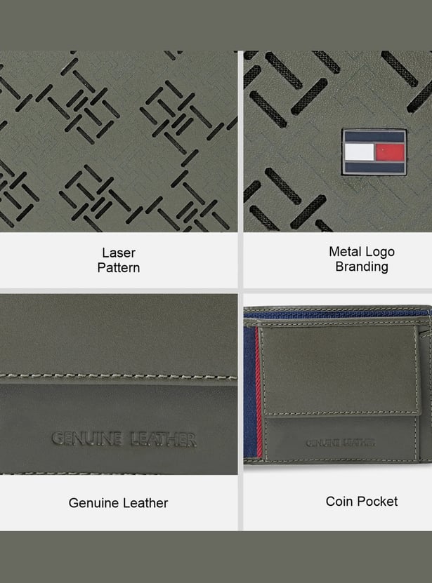 TOMMY HILFIGER Textured Bi-Fold Wallet