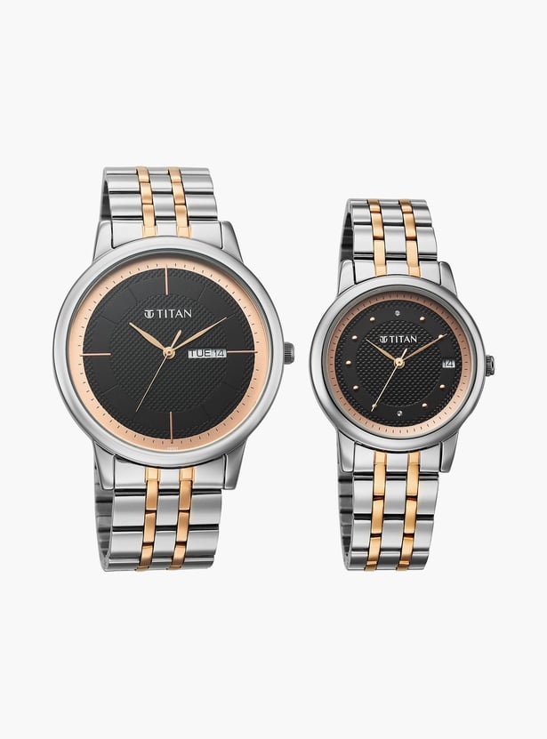 TITAN Bandhan Eternal Couple Analog Watch Set - 19672967KM01