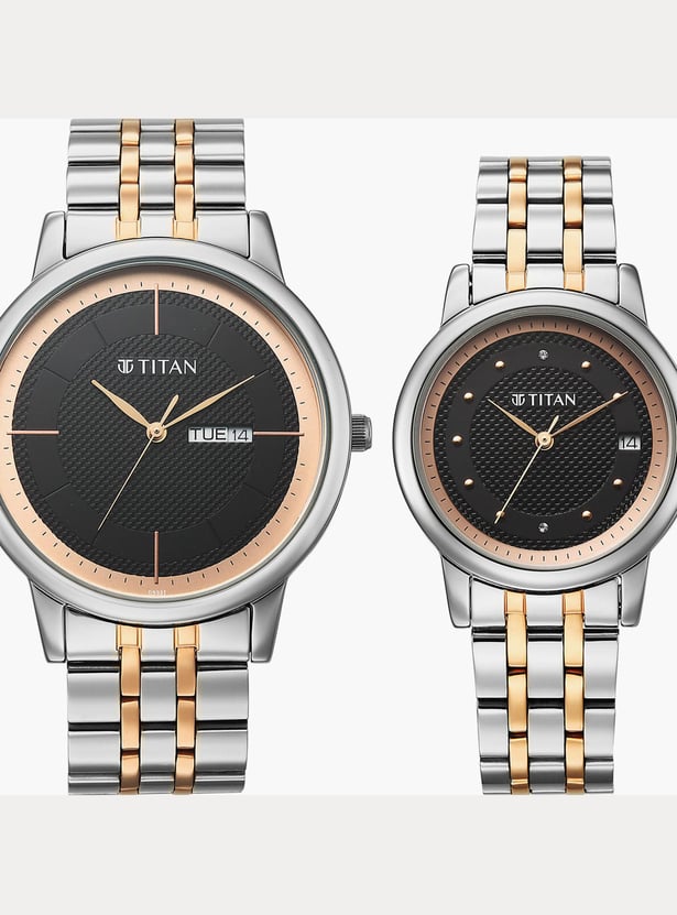 TITAN Bandhan Eternal Couple Analog Watch Set - 19672967KM01