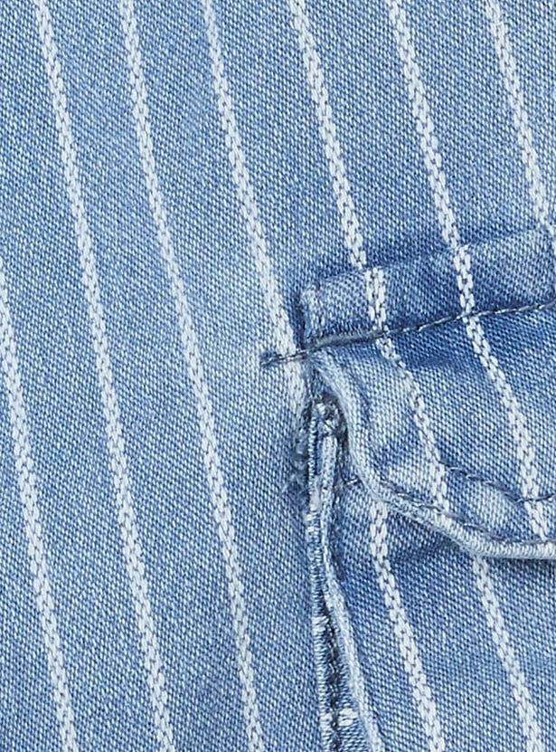 JUNIORS Boys Striped Drawstring Jeans