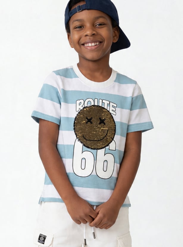 FAME FOREVER Boys Sequinned T-shirt