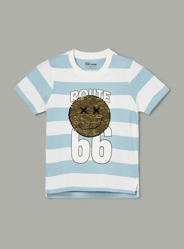 FAME FOREVER Boys Sequinned T-shirt