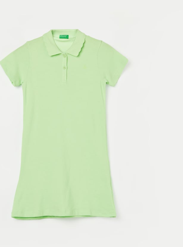 UNITED COLORS OF BENETTON Girls Textured T-shirt Dress