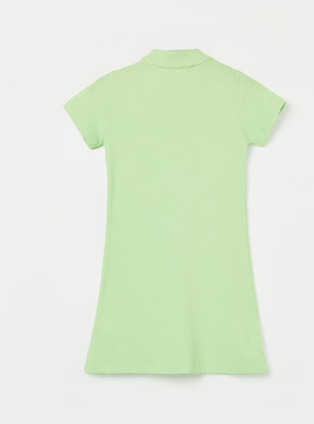 UNITED COLORS OF BENETTON Girls Textured T-shirt Dress