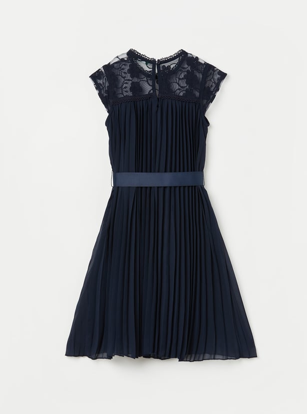 UNITED COLORS OF BENETTON Girls Pleated A-line Dress