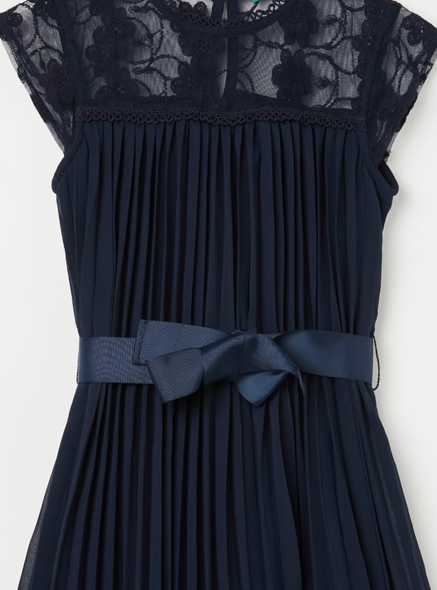 UNITED COLORS OF BENETTON Girls Pleated A-line Dress