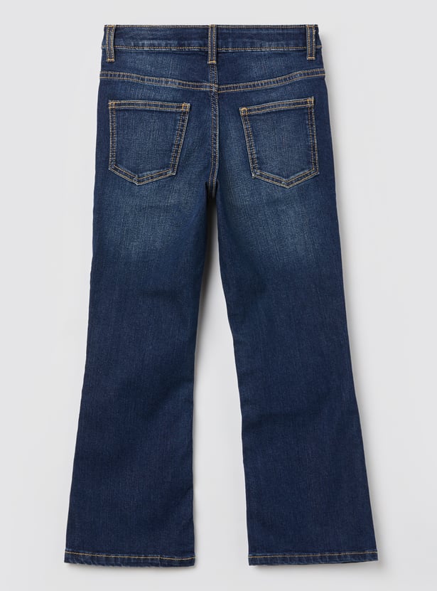 UNITED COLORS OF BENETTON Girls Washed Bootcut Jeans