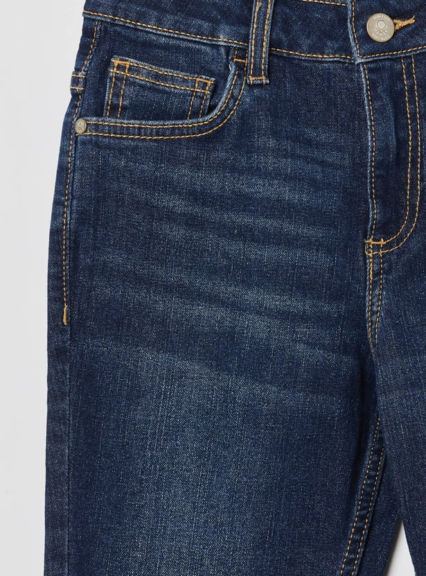 UNITED COLORS OF BENETTON Girls Washed Bootcut Jeans
