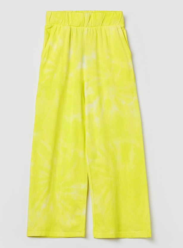 UNITED COLORS OF BENETTON Girls Tie & Dye Flat Front Trousers