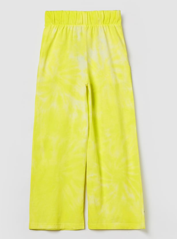 UNITED COLORS OF BENETTON Girls Tie & Dye Flat Front Trousers