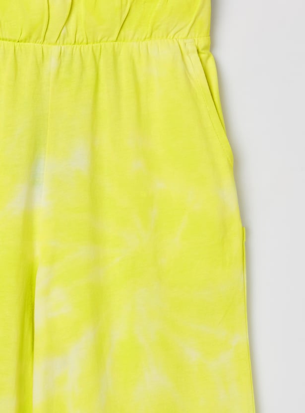 UNITED COLORS OF BENETTON Girls Tie & Dye Flat Front Trousers