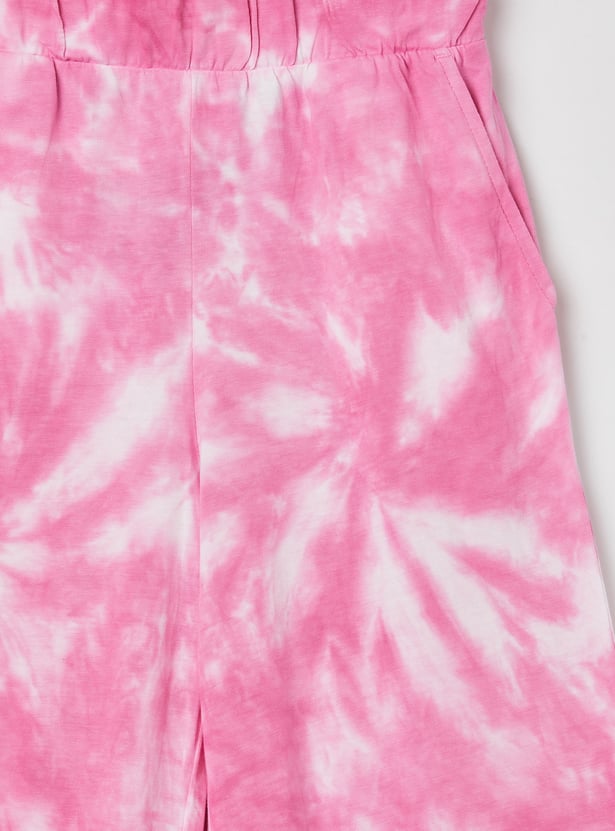UNITED COLORS OF BENETTON Girls Tie & Dye Flat Front Trousers
