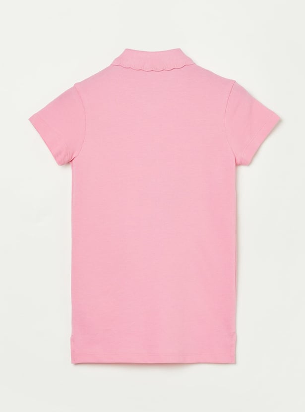 UNITED COLORS OF BENETTON Girls Knitted Polo T-shirt